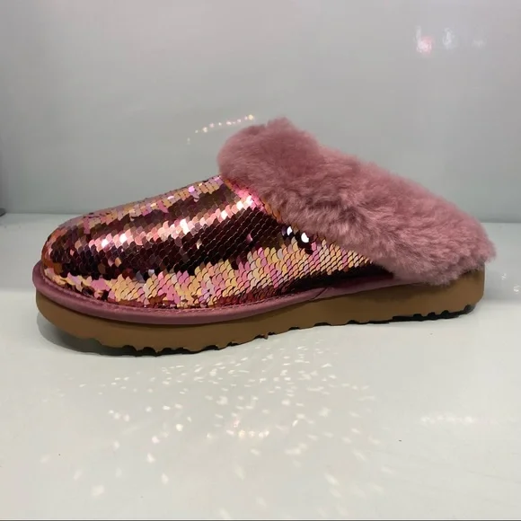 UGG | Cluggette Sequins PINK Slippers New In Box GIFT - Picture 14 of 14